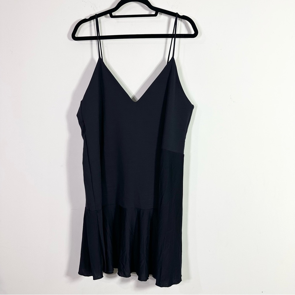 COS Navy Blue Spaghetti Strap V-Neck Mini Dress NWT